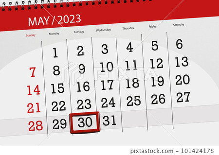 Calendar 2023, deadline, day, month, page, organizer, date, May, tuesday, number 30 Calendar 2023, deadline, day, month, page, organizer, date, May, tuesday, number 30 101424178