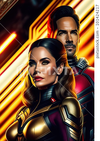 Conceptual illustration depicting team of superheroes assembling against common enemy. Conceptual illustration depicting team of superheroes assembling against common enemy. 101424217