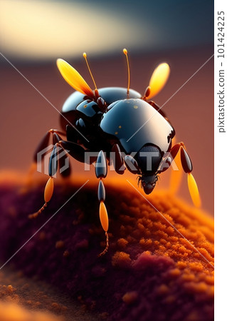 An unknown insect in the macro world. Illustration. An unknown insect in the macro world. Illustration. 101424225