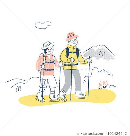 senior couple climbing senior couple climbing 101424342