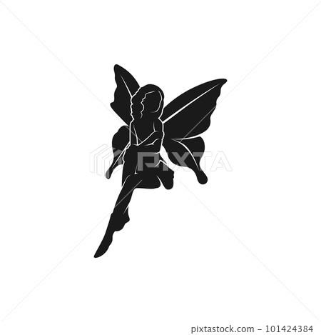 cute little fairy elf nymph pixie silhouette vector design cute little fairy elf nymph pixie silhouette vector design 101424384