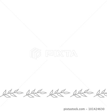 Template frame of spring flowers line art on a white background. Floral design for wedding invitation, banner, poster. 101424630