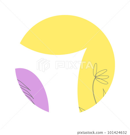 Abstract colored floral background in a circle. Template for flyer design, presentation. Circle. Vector. 101424632