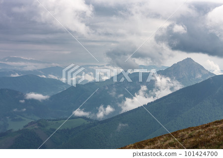 Mountains Maly Rozsutec, Velky Rozsutec, view from Pekelnik, national park Mala Fatra, Slovakia Mountains Maly Rozsutec, Velky Rozsutec, view from Pekelnik, national park Mala Fatra, Slovakia 101424700