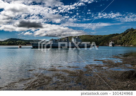 Ship Graveyard At The Atlantic Coast Of Finistere Village Landevennec In Nature Park Amorique In Brittany, France Ship Graveyard At The Atlantic Coast Of Finistere Village Landevennec In Nature Park Amorique In Brittany, France 101424968
