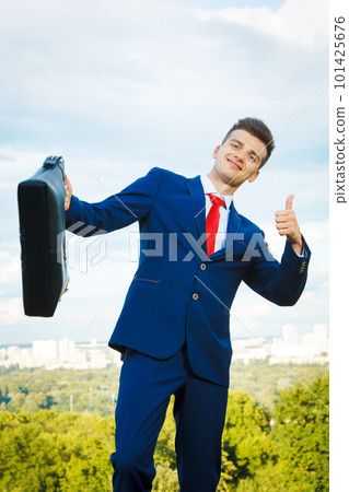 Cheerful businessman Cheerful businessman 101425676