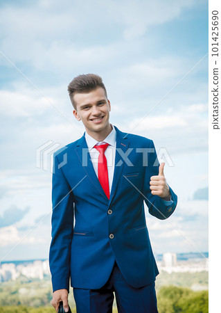 Cheerful businessman Cheerful businessman 101425690