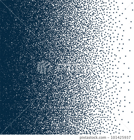 Stipple pattern, dotted geometric background. Stippling, dotwork drawing, shading using dots. Pixel disintegration, random halftone effect. White noise grainy texture. Vector illustration Stipple pattern, dotted geometric background. Stippling, dotwork drawing, shading using dots. Pixel disintegration, random halftone effect. White noise grainy texture. Vector illustration 101425937