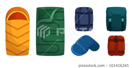 Collection Of Cozy Sleeping Bags In Assorted Colors And Designs, Perfect For Outdoor Adventures And Camping Collection Of Cozy Sleeping Bags In Assorted Colors And Designs, Perfect For Outdoor Adventures And Camping 101426265