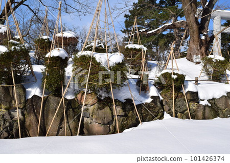 大雪地區冬季傳統的雪柵 大雪地區冬季傳統的雪柵 101426374