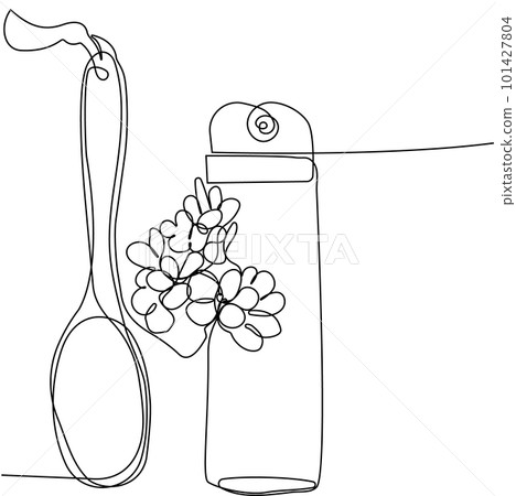 Skin care concept. Landing page template. Morning routine. Bath time. Organic products for scrubbing and body skin care with natural herbal skin care products, top view. Vector illustration Skin care concept. Landing page template. Morning routine. Bath time. Organic products for scrubbing and body skin care with natural herbal skin care products, top view. Vector illustration 101427804