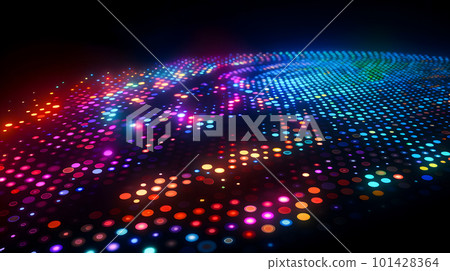 Digital background of colorful dots "AI generated image" 101428364