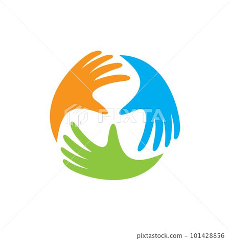Hands logo team illustration Hands logo team illustration 101428856