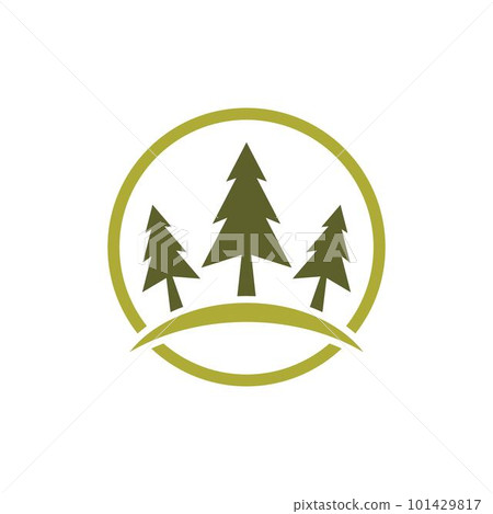 Pine tree logo images illustration-插圖素材 [101429817] - PIXTA圖庫