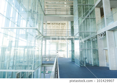 Photo of the interior of the glass-enclosed facility 101429907