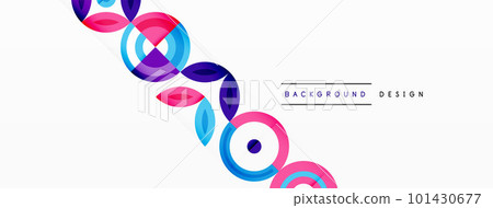 Colorful circle abstract background. Template for wallpaper, banner, presentation, background Colorful circle abstract background. Template for wallpaper, banner, presentation, background 101430677