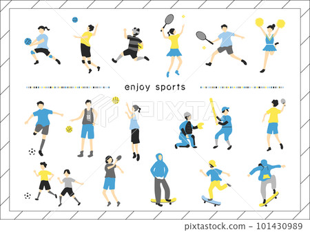 People various sports sets People various sports sets 101430989