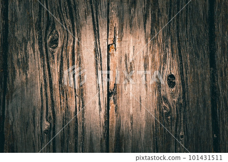Old wooden board background material / old simple brown board texture / dark wood texture 101431511