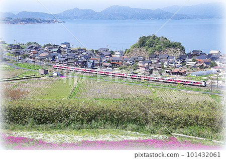 特快八雲運行的中海線沿線風景（插圖風格） 101432061