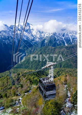 全景廣闊的新穗高索道【新纜車】 全景廣闊的新穗高索道【新纜車】 101432258