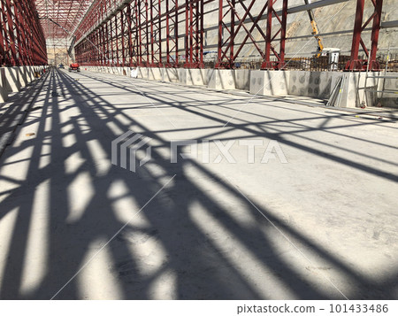 Framework of industrial warehouse or hangar Framework of industrial warehouse or hangar 101433486