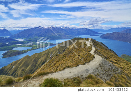 View of royds peak lookout in new zealand 101433512