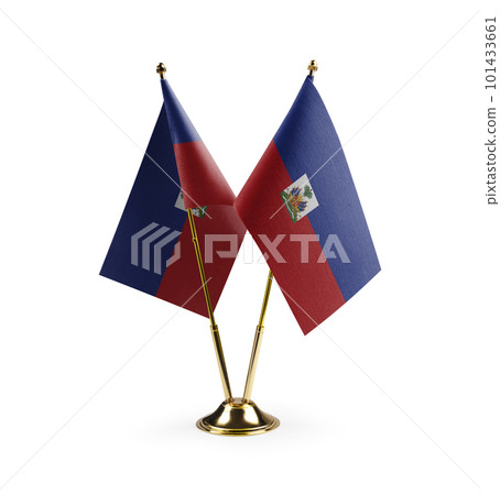Small national flags of the Haiti on a white background Small national flags of the Haiti on a white background 101433661