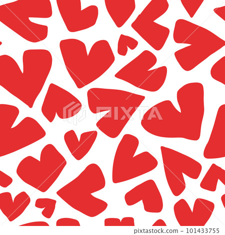 Beautiful seamless vector pattern with hearts. Abstract illustration 101433755