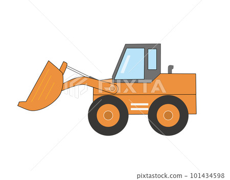 Wheel loader illustration material. Wheel loader illustration material. 101434598
