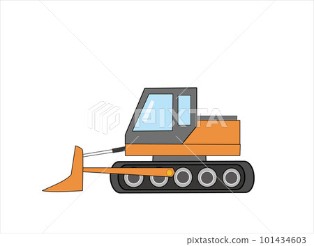 It is an illustration material of a bulldozer. 101434603