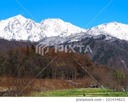 Remaining snow in the Northern Alps 101434621