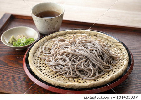 Delicious-looking buckwheat served in a colander 101435337