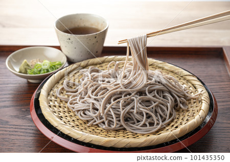Delicious-looking buckwheat served in a colander 101435350