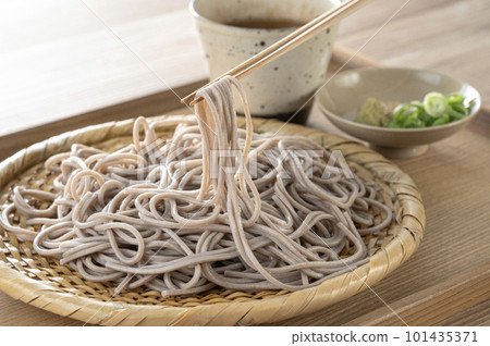 Delicious-looking buckwheat served in a colander 101435371