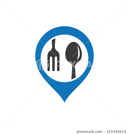 Food location logo images illustration 101436618