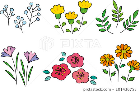 五顏六色的花圖 101436755