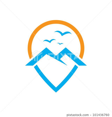 Mountain point logo images illustration 101436760