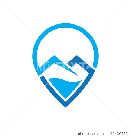 Mountain point logo images illustration 101436761