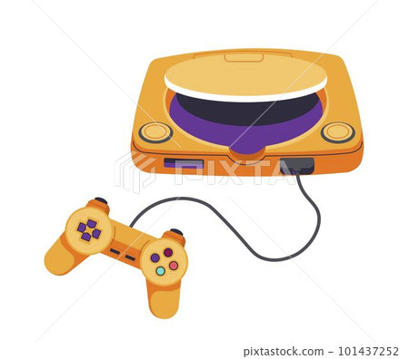 Retro old school games, playstation with discs 101437252