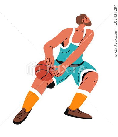 Sportsman, basketball player in uniform vector Sportsman, basketball player in uniform vector 101437294