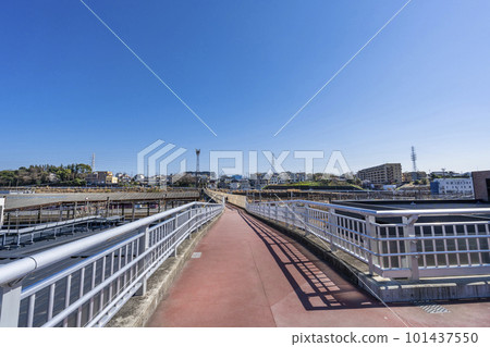 Hazawa Overpass Pedestrian Bridge in front of Sotetsu/JR Line Hazawa Yokohama National University Station (March 2023) Hazawa Overpass Pedestrian Bridge in front of Sotetsu/JR Line Hazawa Yokohama National University Station (March 2023) 101437550