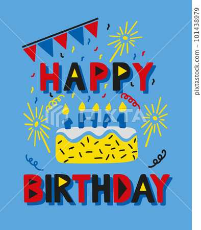 Minimalistic birthday vector concept illustration 101438979