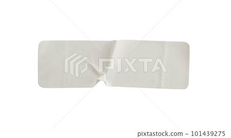 Paper sticker label isolated on white background Paper sticker label isolated on white background 101439275