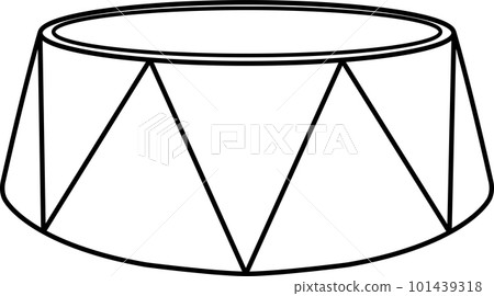 vector illustration of a red circus podium, circus accessories, circus equipment, doodle and sketch vector illustration of a red circus podium, circus accessories, circus equipment, doodle and sketch 101439318