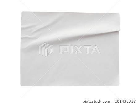 Paper sticker label isolated on white background Paper sticker label isolated on white background 101439338