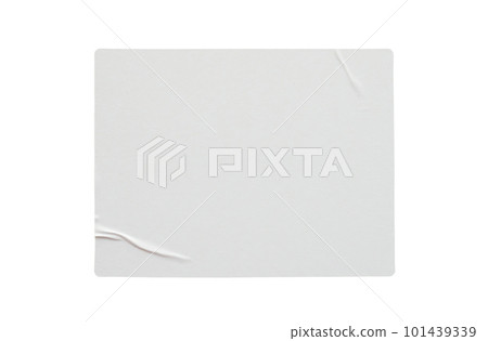 Paper sticker label isolated on white background Paper sticker label isolated on white background 101439339