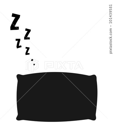 Zzz sleep snore text with bed pillow vector icon. Zzz sleep snore text with bed pillow vector icon. 101439581