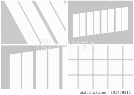 Window shadow drop on white wall background 101439811