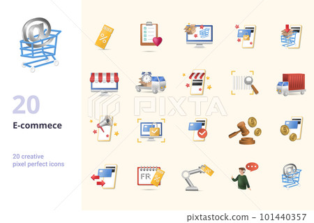E-commerce set. Creative icons: coupon, wishlist, online shop, secure payment, buy online, online marketplace, delivery, market app, tracking code, cargo, online promotion, 3d security, online payment E-commerce set. Creative icons: coupon, wishlist, online shop, secure payment, buy online, online marketplace, delivery, market app, tracking code, cargo, online promotion, 3d security, online payment 101440357