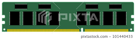 RAM for desktop computer, memory stick isolated on white background. Clipart. 101440433